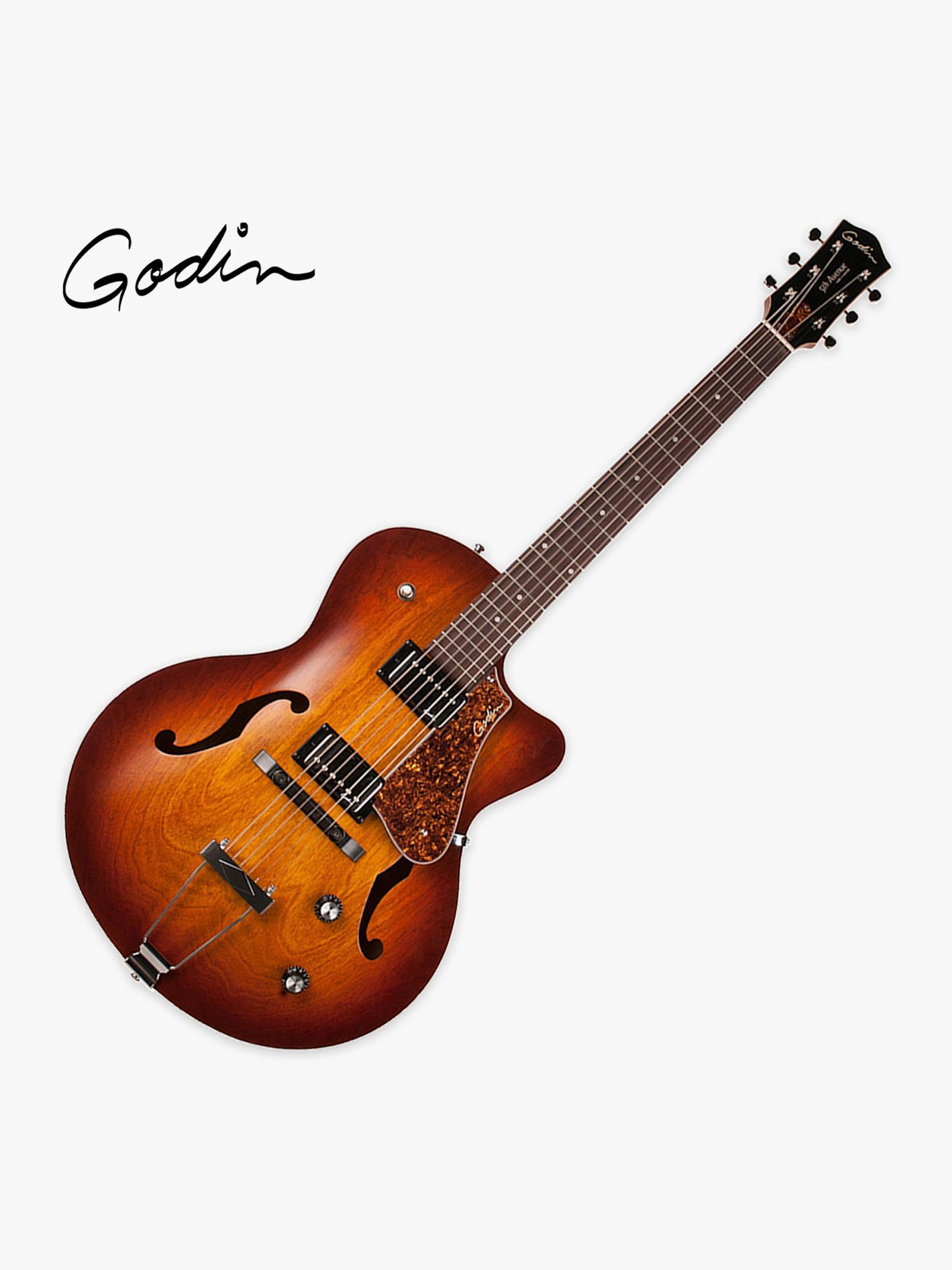 Godin Godin 5th Avenue CW Kingpin II HB Cognac Burst
