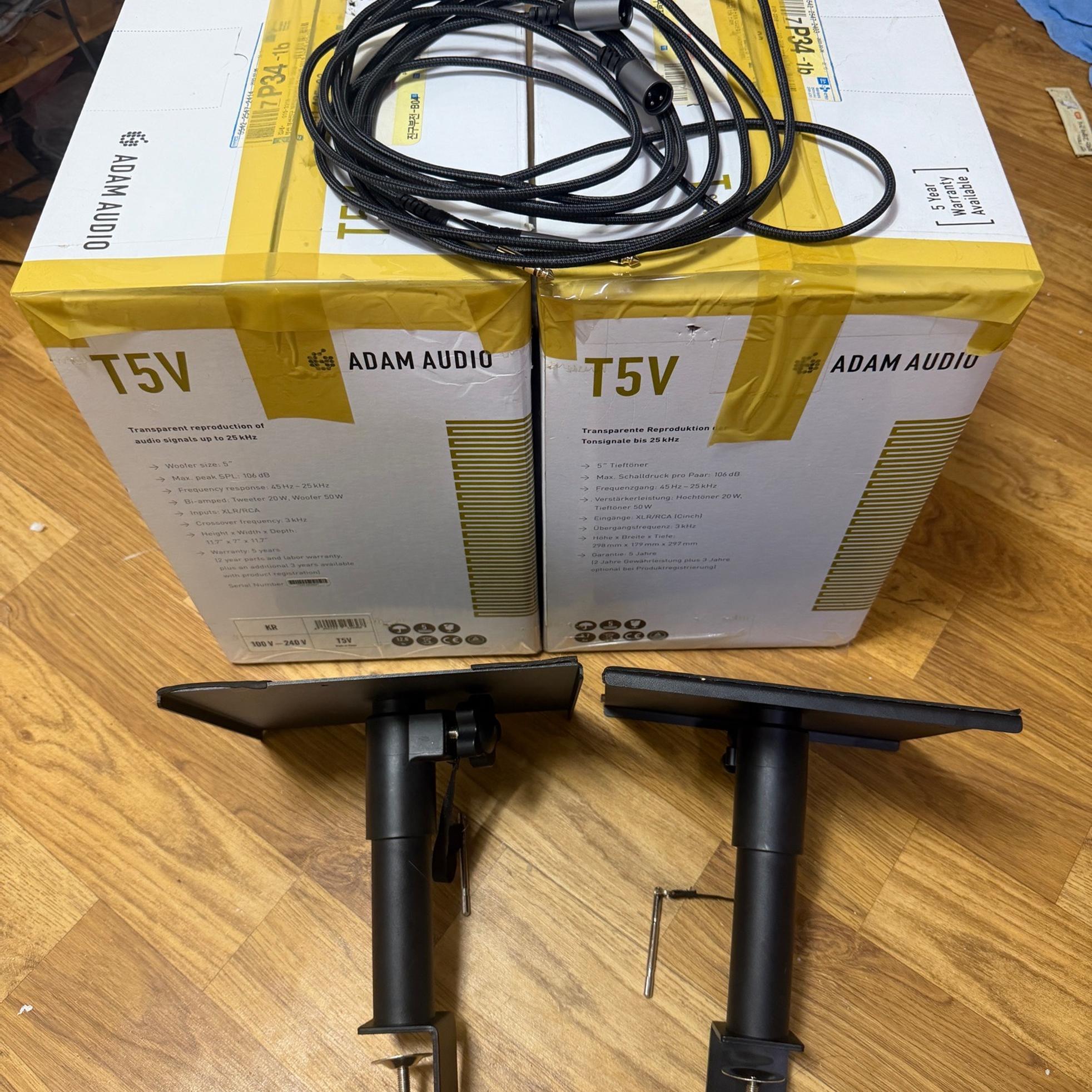 ADAM Audio 이번주만 35만원 아담오디오 T5V 1조 판매합니다(케이블+스피커받침대 포함) 사진 5