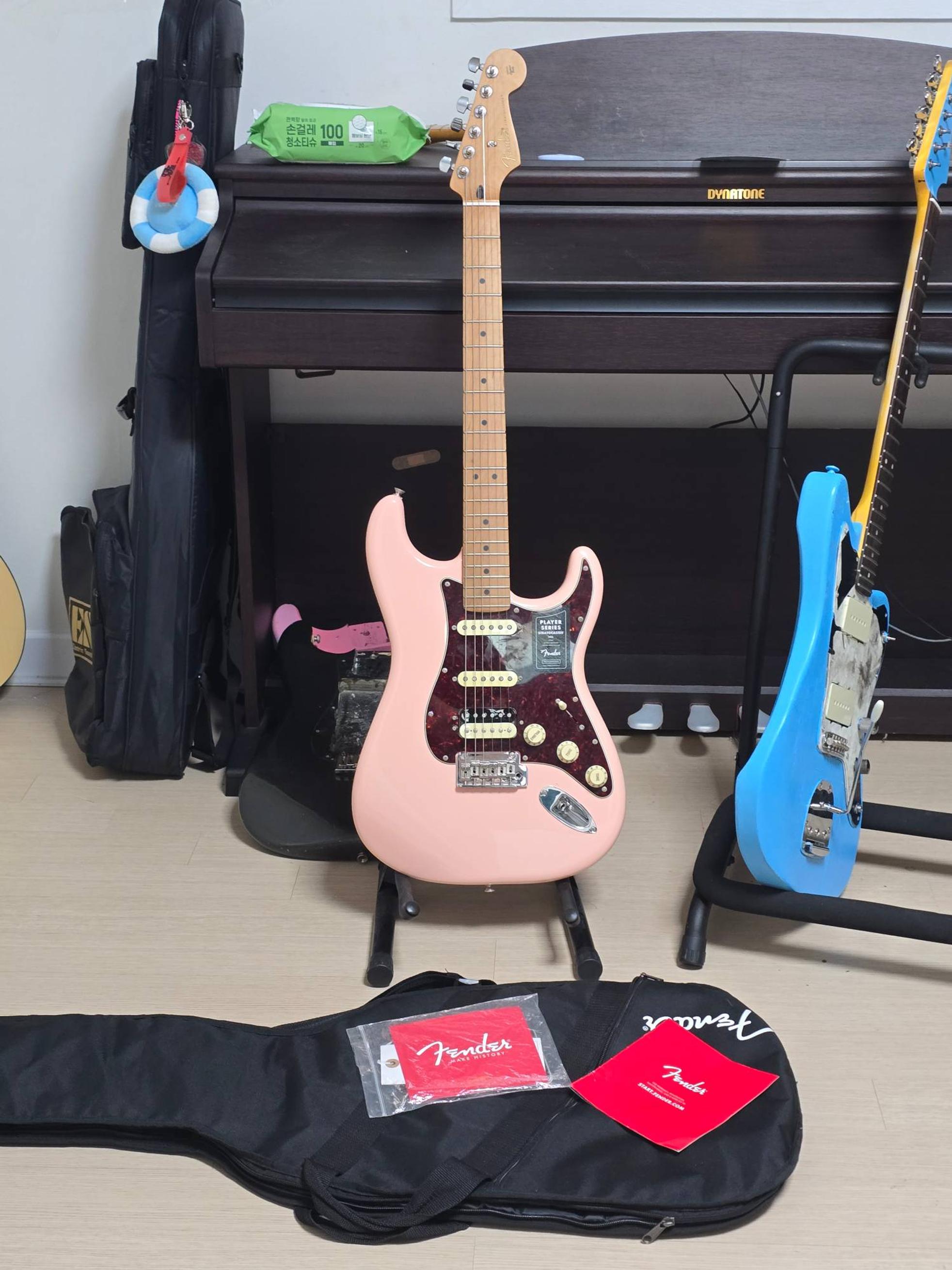 Fender 펜더 멕시코 플레이어 스트라토캐스터 HSS 리미티드 에디션 (쉘핑크/로스티드 메이플 넥)