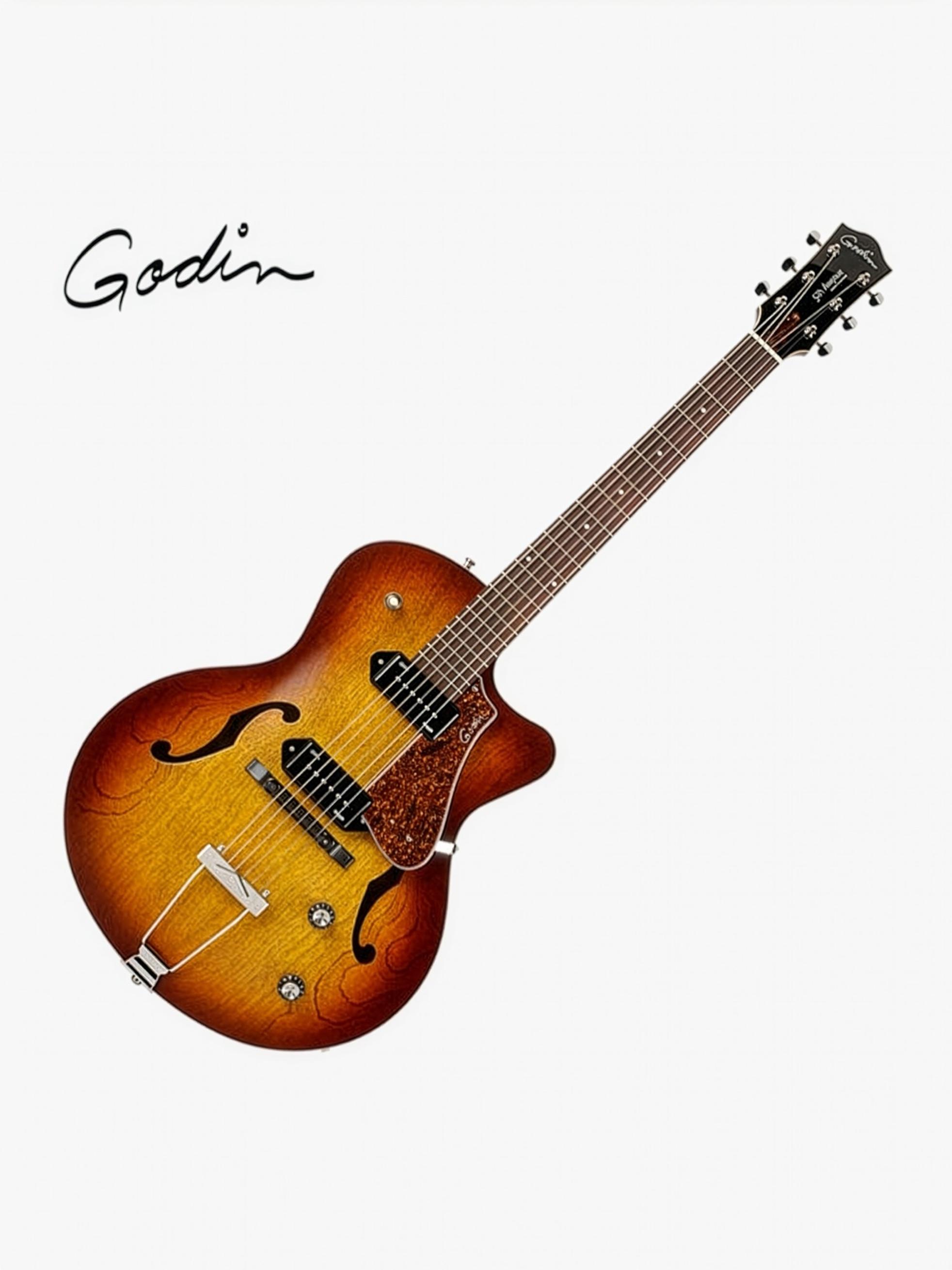 Godin Godin 5th Avenue CW Kingpin II P90 꼬냑 버스트