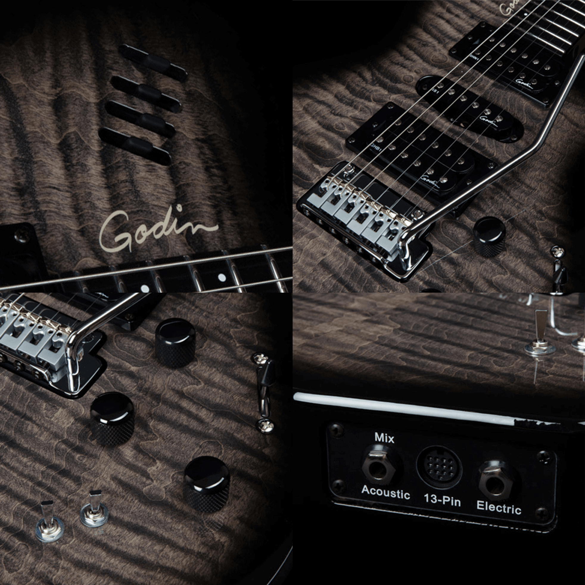 Godin Godin xtSA Trans Black Flame 일렉기타 사진 6