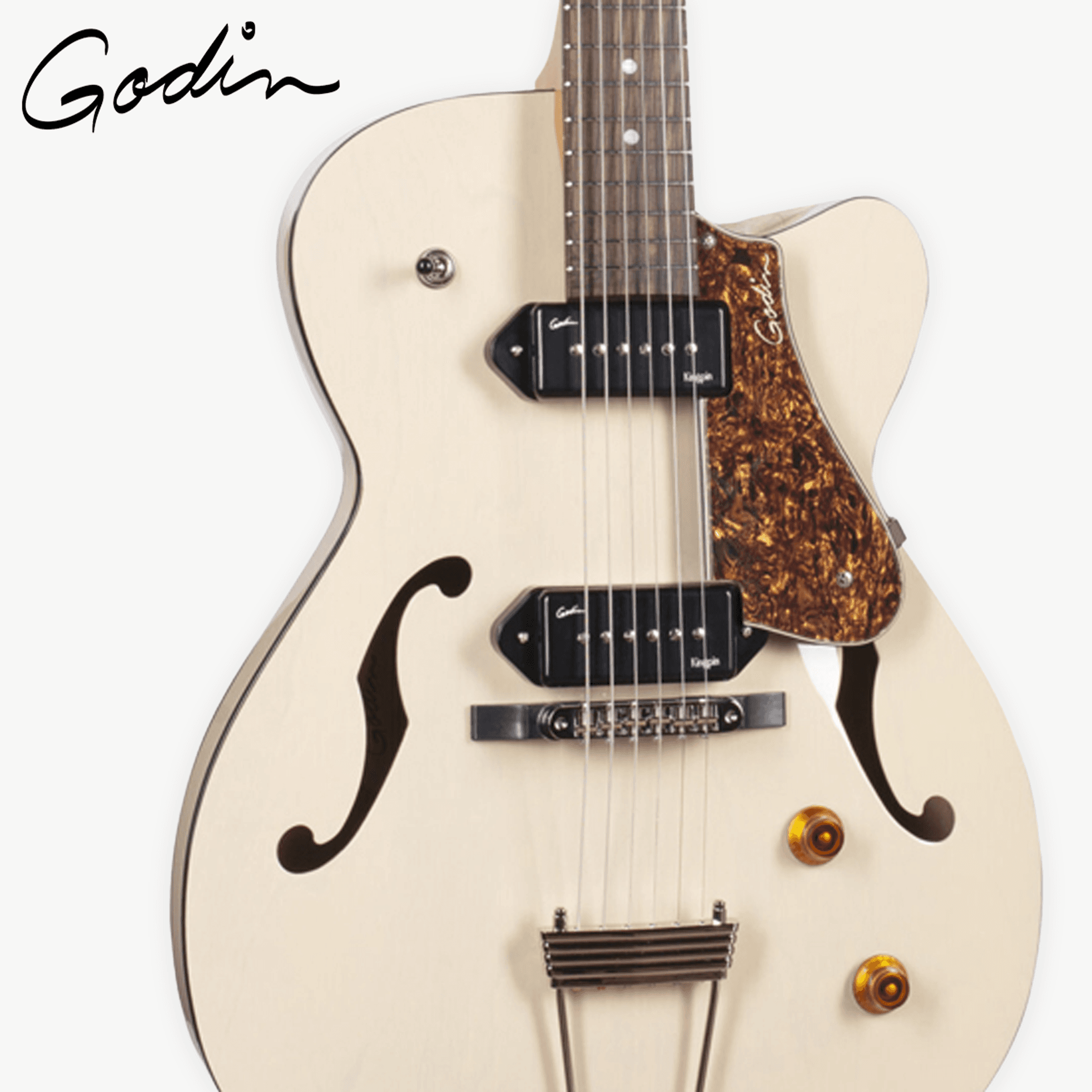 Godin Godin 5th Avenue TL Kingpin P90 Trans Cream HG 사진 2