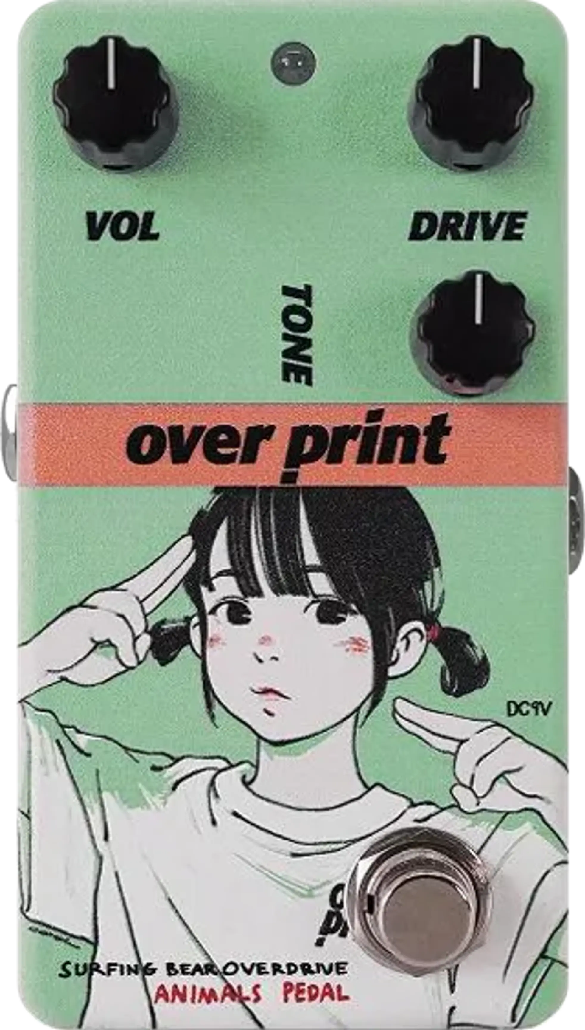 Animals Pedal Custom Illustration Over Print / Surfing Bear Overdrive